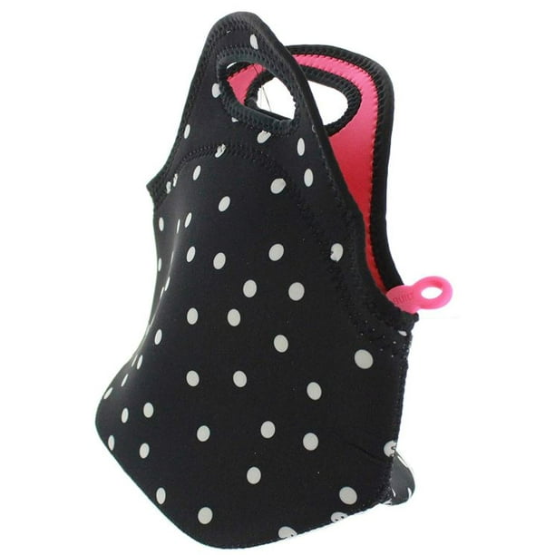 BUILT Neoprene Spicy Relish Lunch Tote Gourmet Bag 2 Colors Black Polkadots New BUILT Neoprene Spicy Relish Lunch Tote Gourmet Bag 2 Colors Black Polkadots New